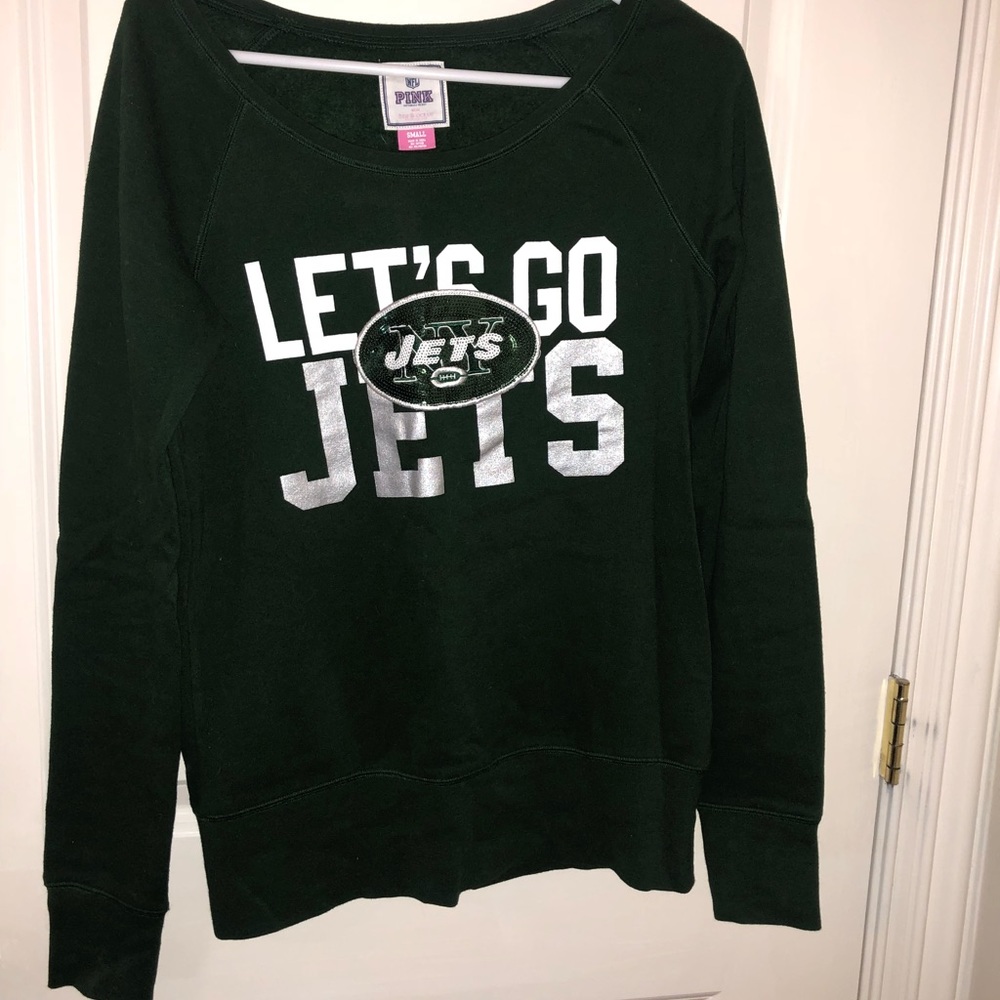 Victoria’s Secret Pink Crew Neck Sweatshirt ‘JETS’